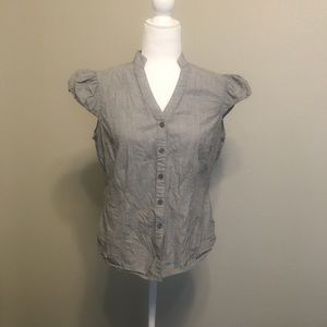 Lightweight grey button down shirt